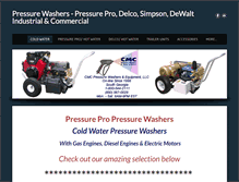 Tablet Screenshot of cmcpressurewashers.com